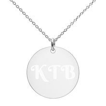Load image into Gallery viewer, Engraved Silver Disc Necklace