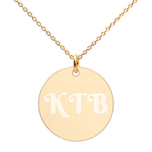 Load image into Gallery viewer, Engraved Silver Disc Necklace