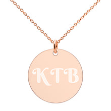 Load image into Gallery viewer, Engraved Silver Disc Necklace